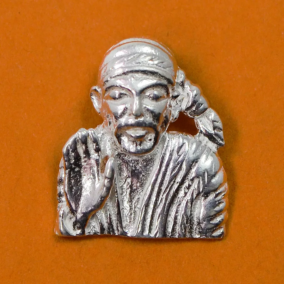 925 Silver Sai baba Pendant (Design 22)