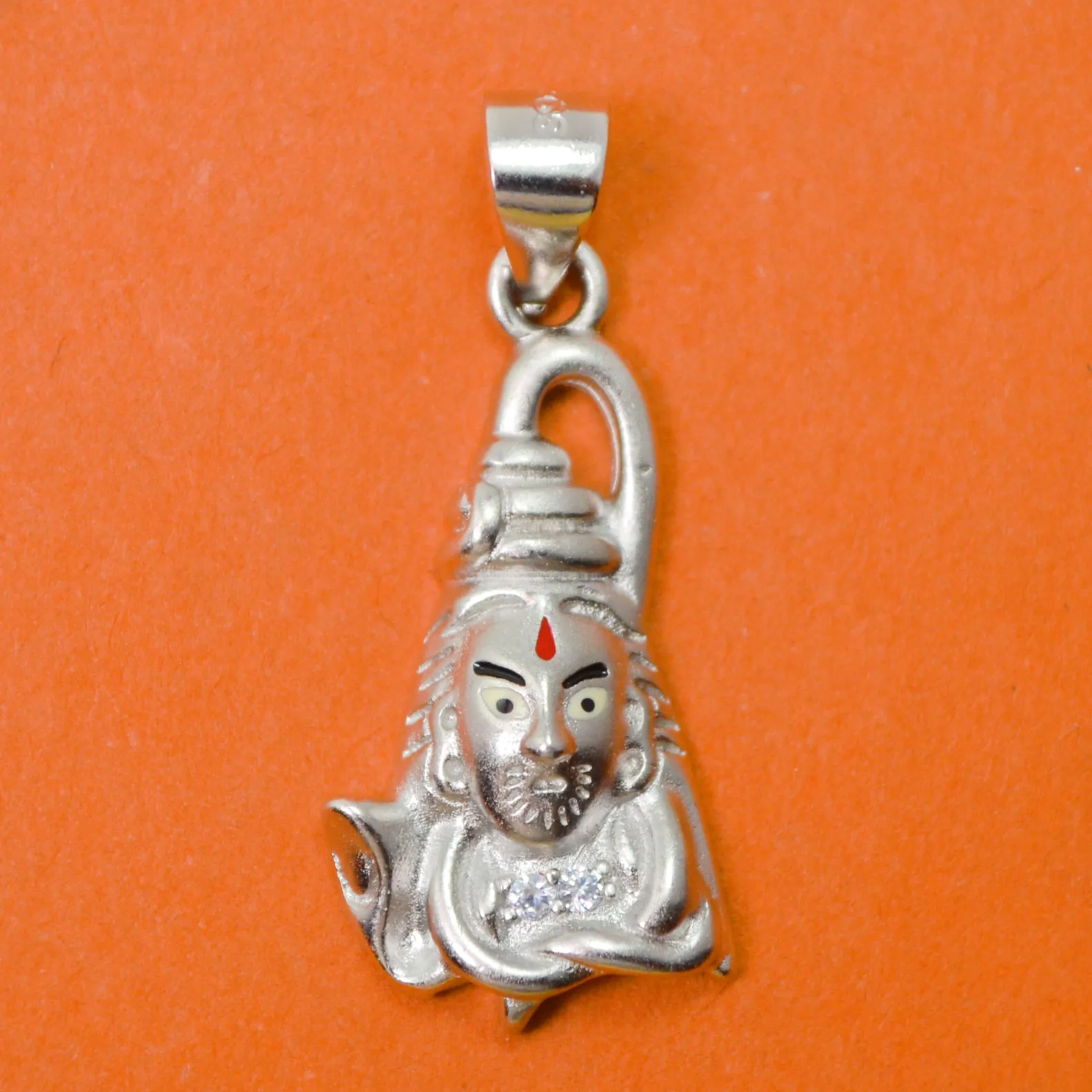 925 Silver Shiva Matte Pendant (Design 35)