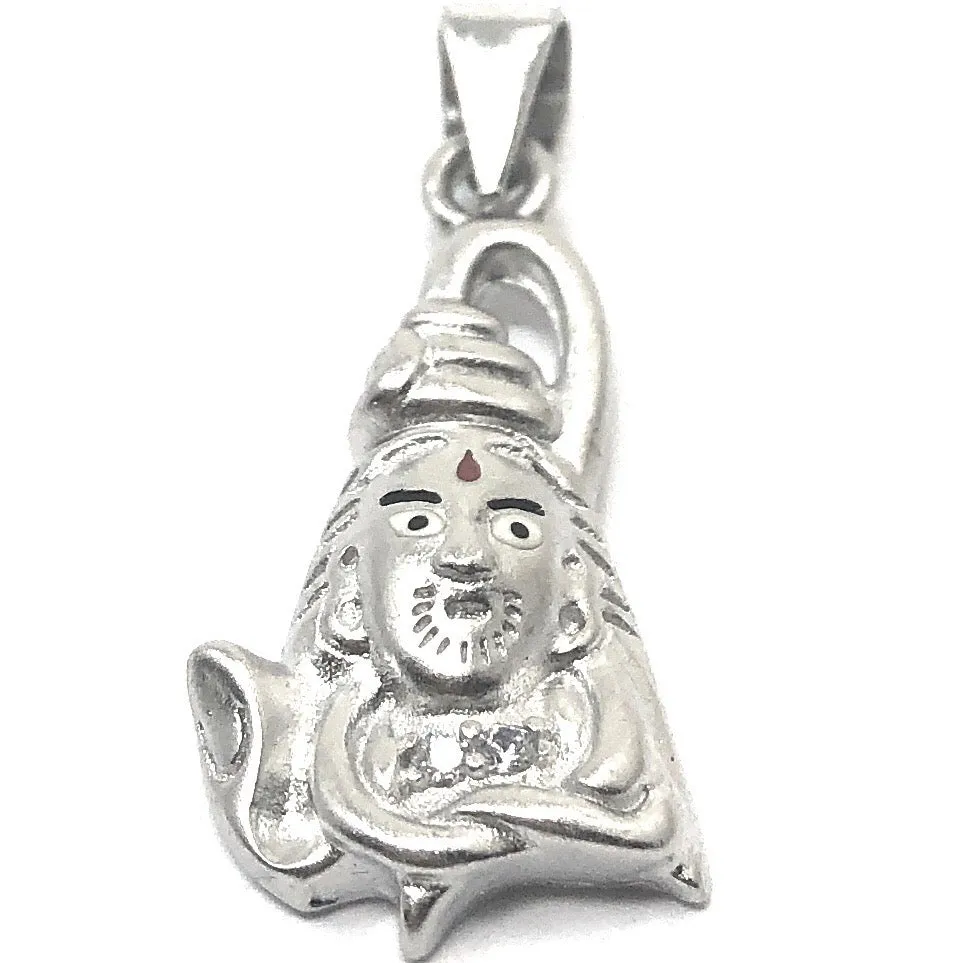 925 Silver Shiva Matte Pendant (Design 35)