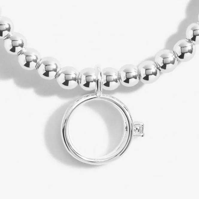 A Little You're Engaged! Silver Plated 17.5cm Stretch Bracelet 7002