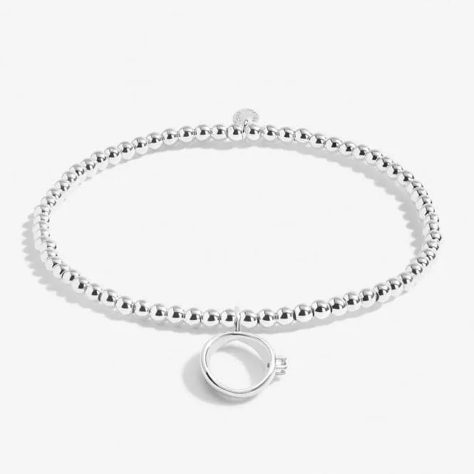 A Little You're Engaged! Silver Plated 17.5cm Stretch Bracelet 7002