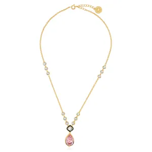 Amina Pink Crystal Necklace
