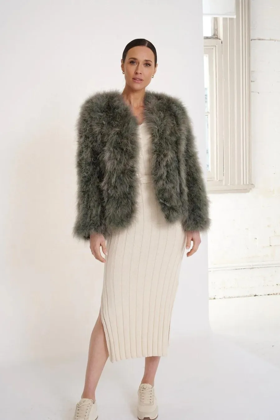 Angel Feather Jacket Moss