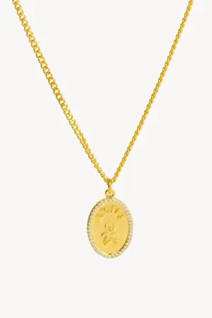 Chain Necklace With Fly Paved Pendants