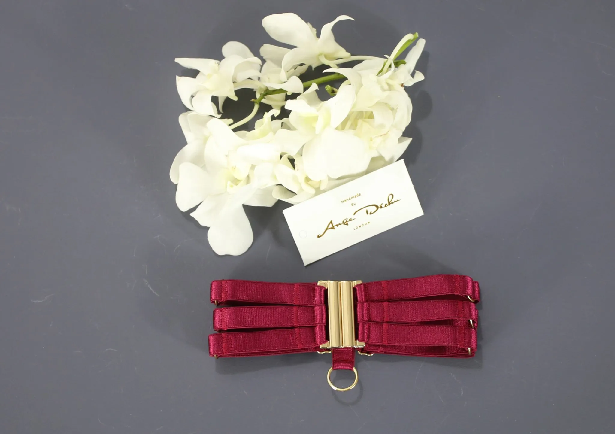 Choker red sexy boudoir body harness dance club wear