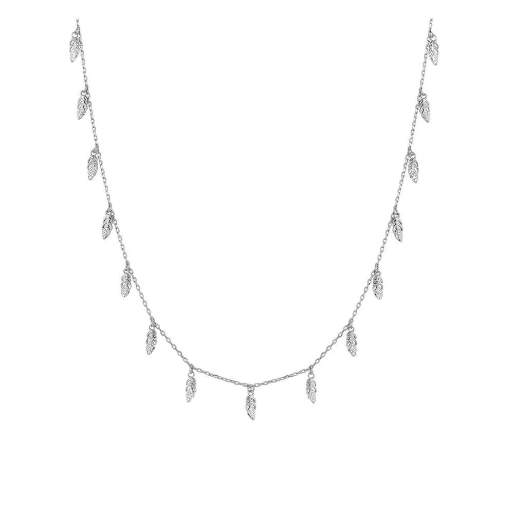 Curio Cottage Pure Silver Feather Necklace