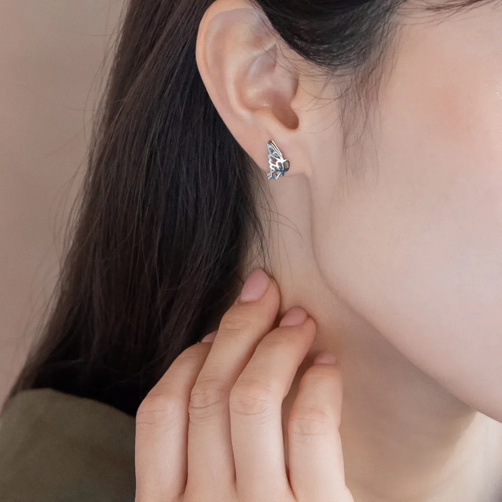 Dainty Openwork Butterfly Studs