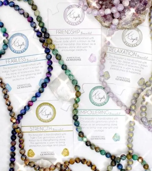 Defining Bracelet- Friendship Bracelet with Mauve Jade Gemstones