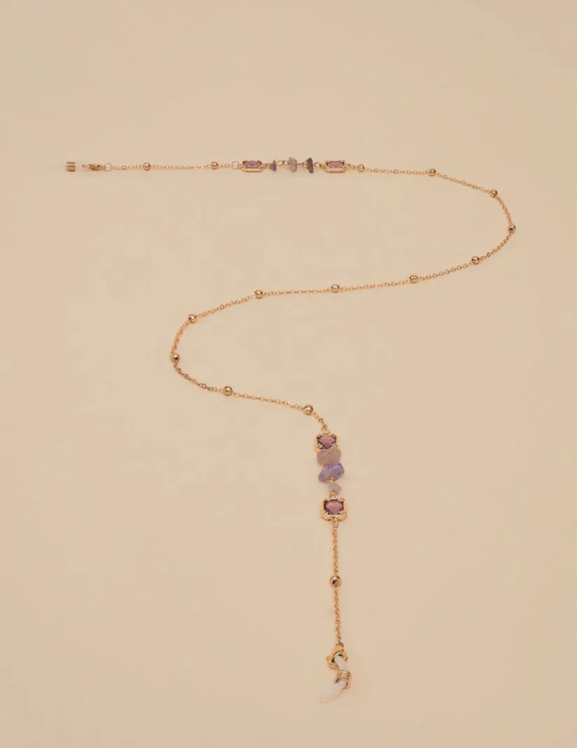 Delicate Sunglasses Chain Amethyst