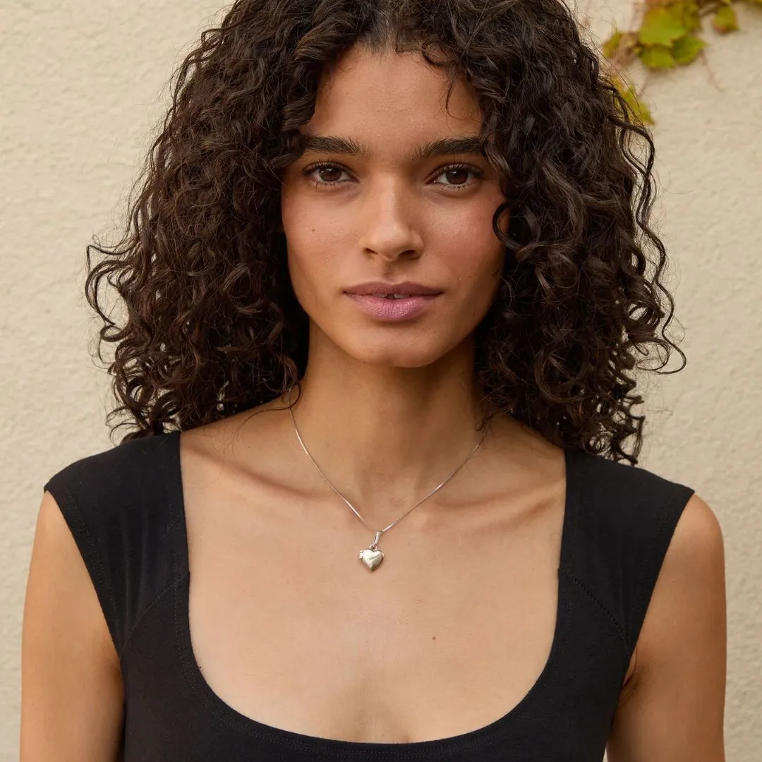 Fine Box Chain Necklace 16" (Sterling Silver)
