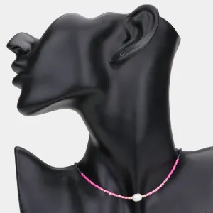 iLLASPARKZ Freshwater Pearl Accented Beaded Choker Necklace