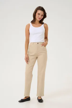 KAFFE KAzelina HW Straight Jeans Feather Gray