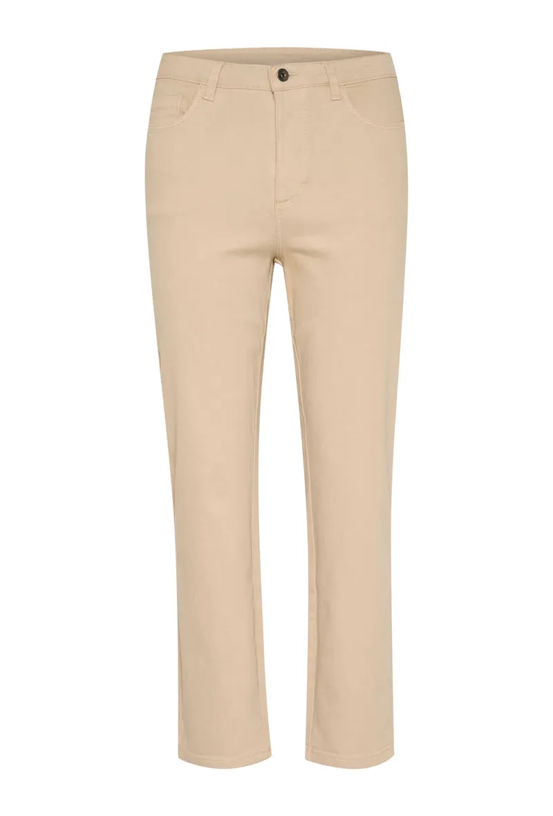 KAFFE KAzelina HW Straight Jeans Feather Gray