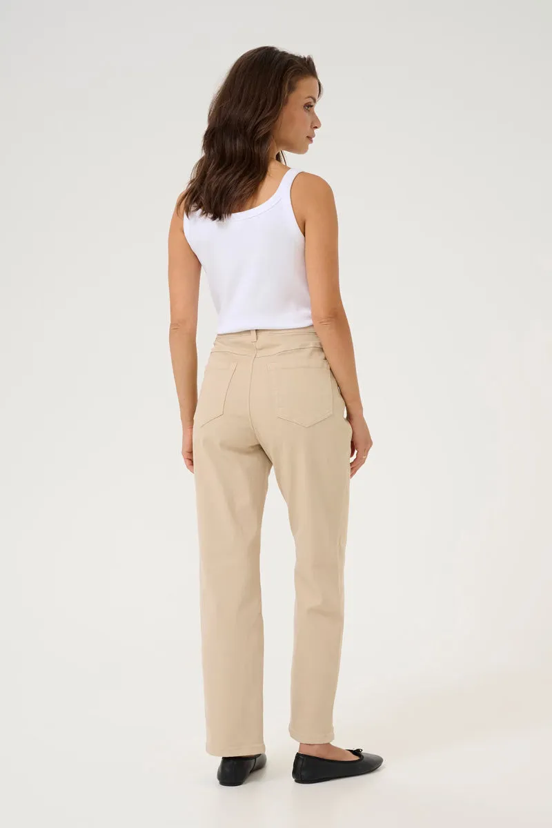 KAFFE KAzelina HW Straight Jeans Feather Gray