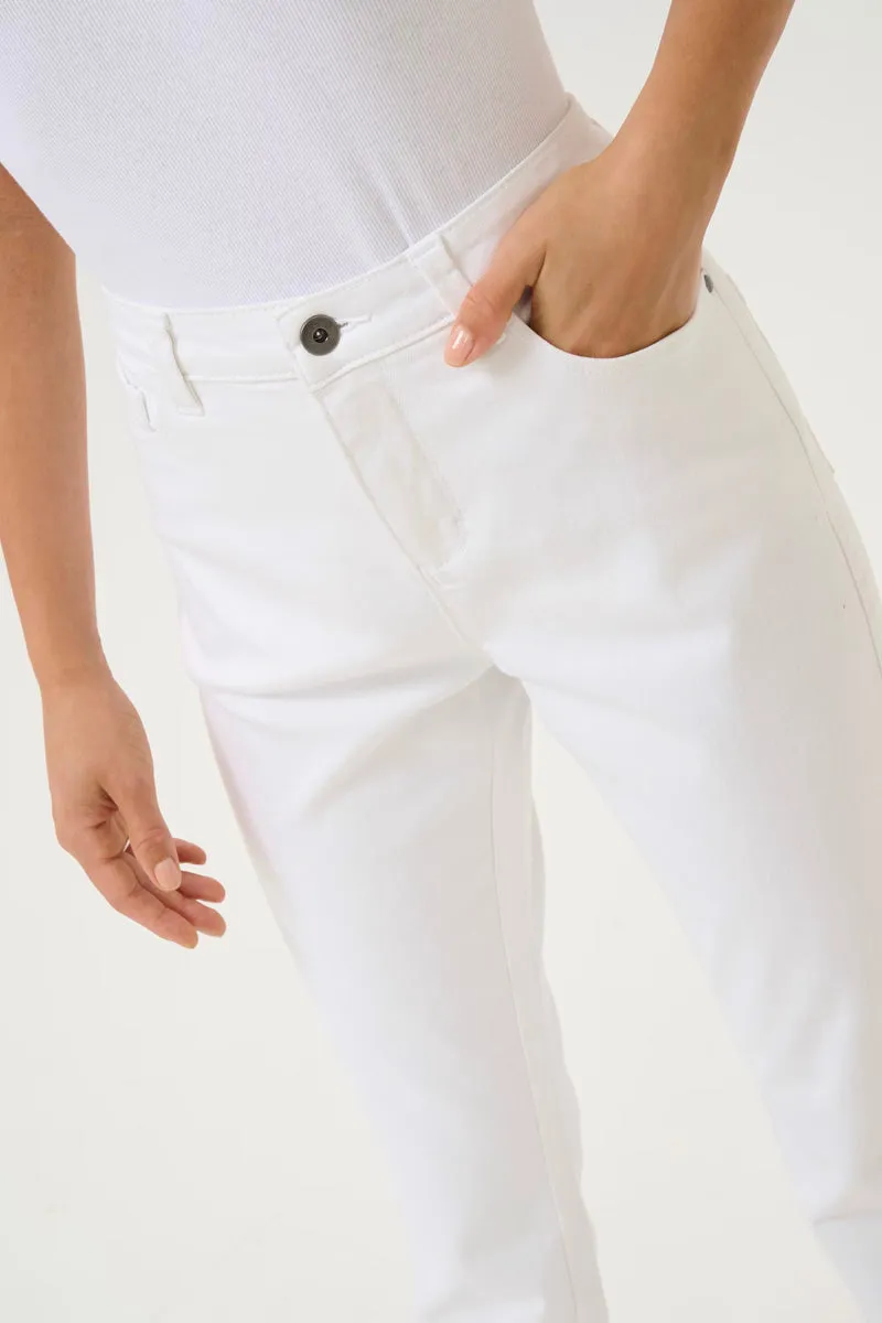 KAFFE KAzelina HW Straight Jeans Feather Gray