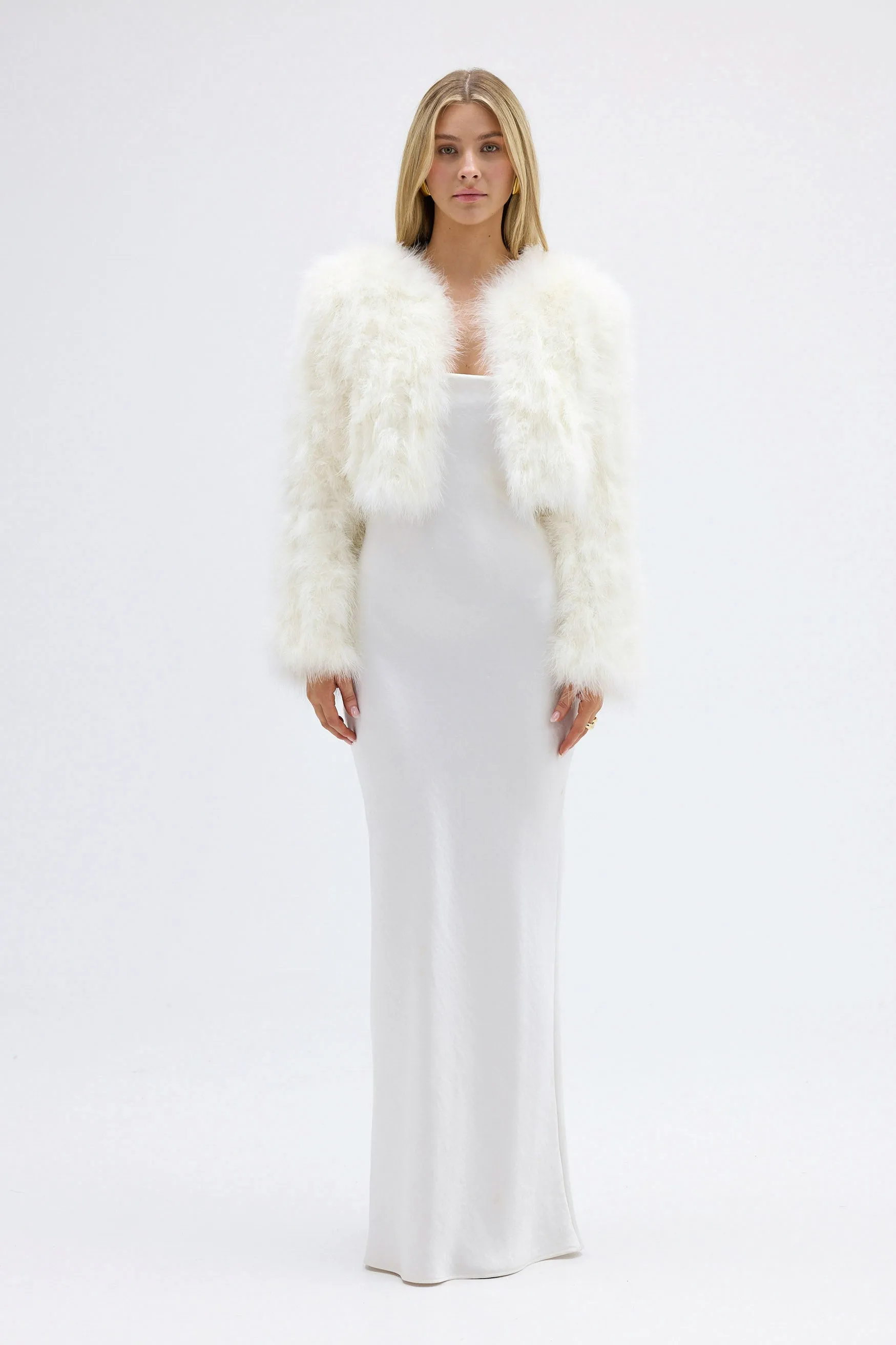 Manhattan Crop Jacket - Ivory