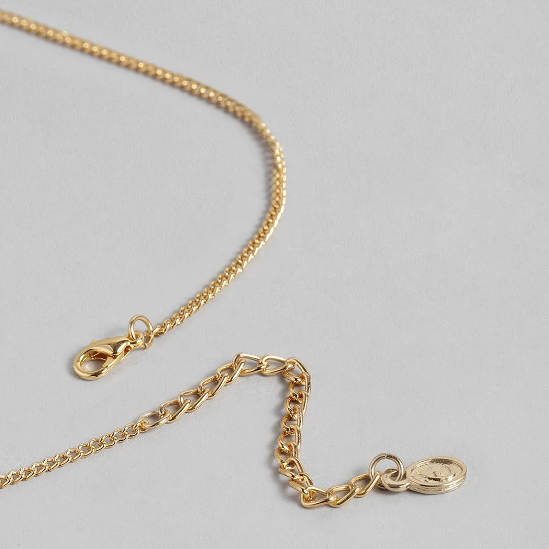 Modern Gold and silver plated American diamond Caught in a wave ruby Necklace