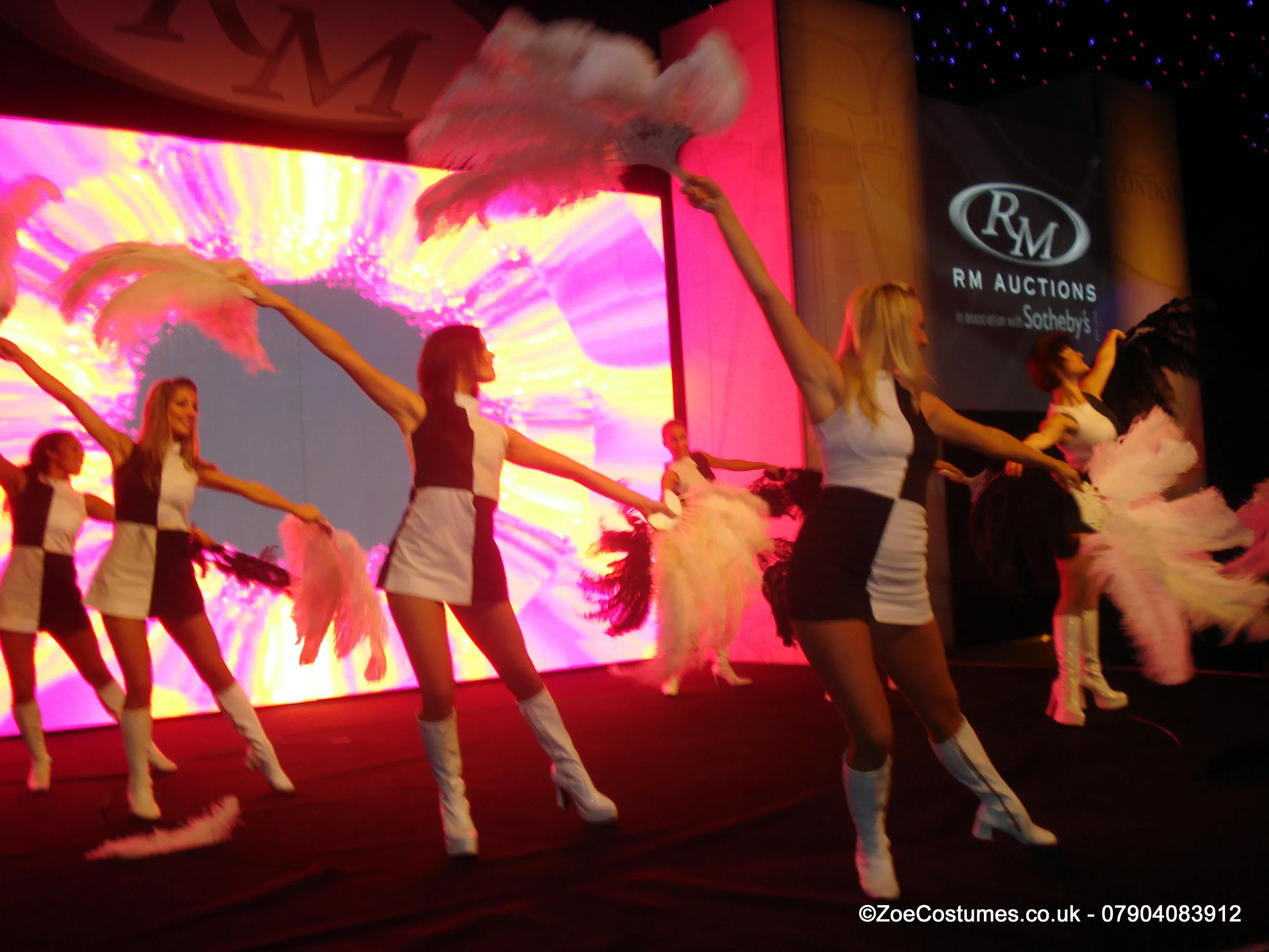 Pink Burlesque Feather Fans for Hire | Zoe London Dance Costumes Hire