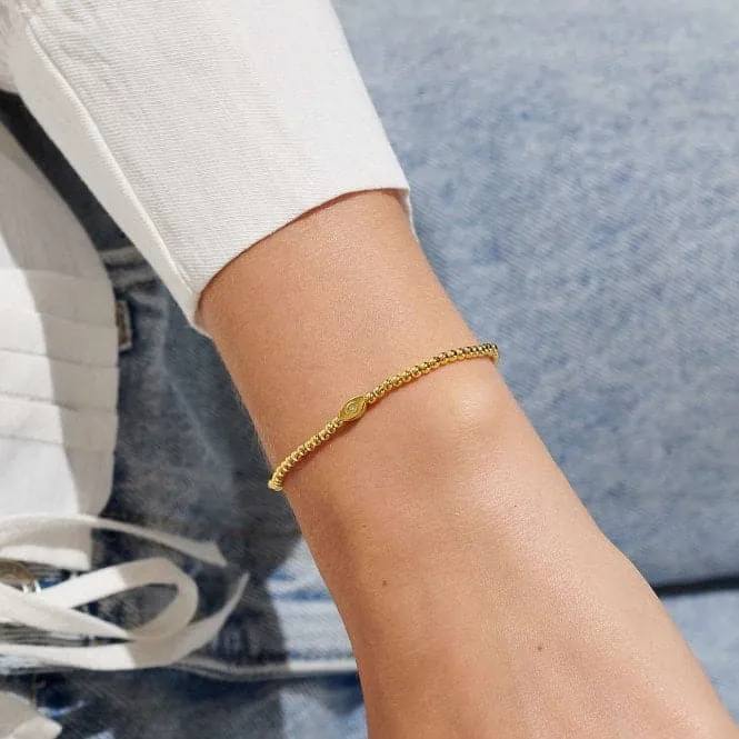 Protect Your Energy Positivity Is Power Gold Plated 17.5cm Bracelet 6785