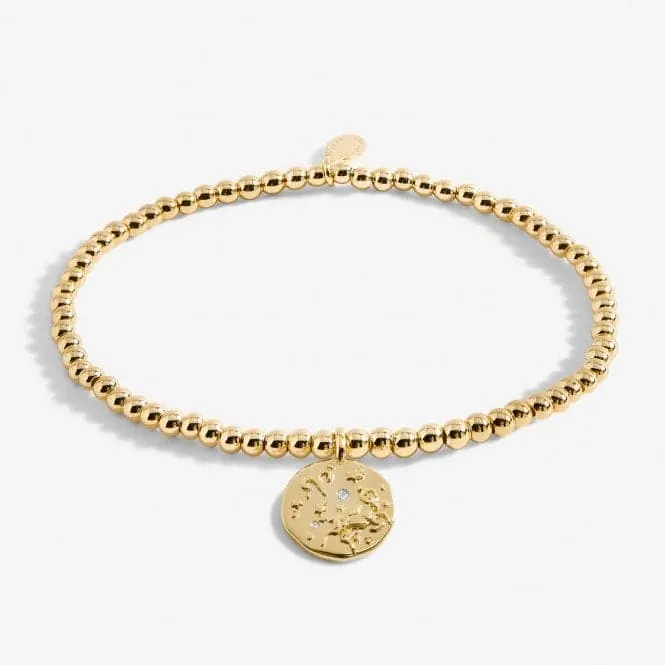 Star Sign A Little Aries Gold Plated 17.5cm Stretch Bracelet 6803